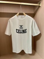 celine 2025新款 圆领 短袖 T恤 高端版本！专柜定制面料 透气舒适度高，细节无可挑剔，品牌元素设计理念，体现高品质。手感细腻柔软！呈现休闲裁剪，上身