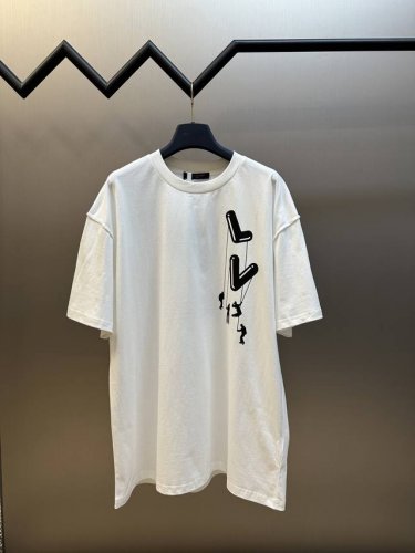 顶级最高版本 Lv路易威登Louis Vuitton 驴家1V 经典伞兵图案字母半袖T恤短袖 男女同款 情侣款 宽松版型 最高版本 原版面料 高版本 高品质 所