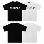 新款518# P70 Purple Brand美式重磅短袖T恤男夏季潮流宽松印花男士透气纯棉 面料 240克 颜色 黑色 白色 码数 S M L Xl