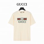 Gucci 古驰 腰带徽标刺绣短袖T恤 原版面料 官方同款 定织定染260g纯棉双纱紧密棉面料，洗水后达280g +2x2配套螺纹， 春夏最新砖柜同步 OS落肩