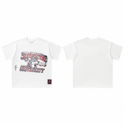 t8810 顶级品质 Travis Scott X Mitchell X Ness Northeastern Huskies Hand-Deawn 短袖 做工精