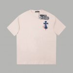 ch*Ome Hearte 25Ss早春新款 撞色刺绣克罗心十字架短袖 轻奢主义 男女日常通勤穿搭必备单品 正确版本 欢迎对比 详细特征 320克100% 纯棉