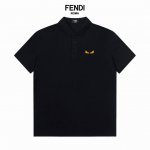 Fendi 芬迪经典Logo 精美polo衫 升级，灵感源自八十年代复古 原版面料 官方同款 定制 同缸染面料 手感非常舒服 春夏最新砖柜同步 时尚又个性 超级
