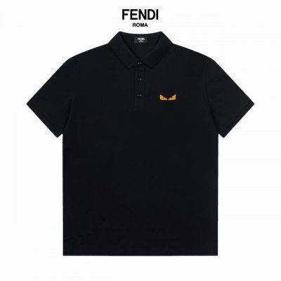 Fendi 芬迪经典Logo 精美polo衫 升级，灵感源自八十年代复古 原版面料 官方同款 定制 同缸染面料 手感非常舒服 春夏最新砖柜同步 时尚又个性 超级