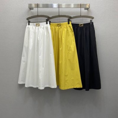 fe*25Ss 气质高腰金属扣点缀长款半裙 高级面料 颜色:图片3色 面料 精纺棉面料 Smlxl