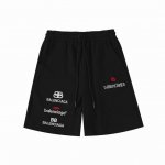 高版本Balenciga巴黎世家 刺绣Logo短裤，男女同款。定织定染380G毛圈面料 ，简洁百搭，纯棉内抽绳腰头，腰部采用包边做工设计，穿搭起来更加舒服有型，