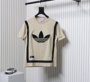 Adidas 阿迪达斯三叶草短袖T恤刺绣Logo上衣 定织定染240G长绒棉 Vvic秀场内购 丝网印花 全新定制联名款领标织唛 尺码S-Xxl