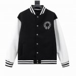 款号Y606 Chromehearts 克罗心 十字架刺绣字母皮袖拼接棒球服外套 渠道精品 潮男潮女Zui爱的棒球服夹克，市场各级版本都有 细节你们一定要对比