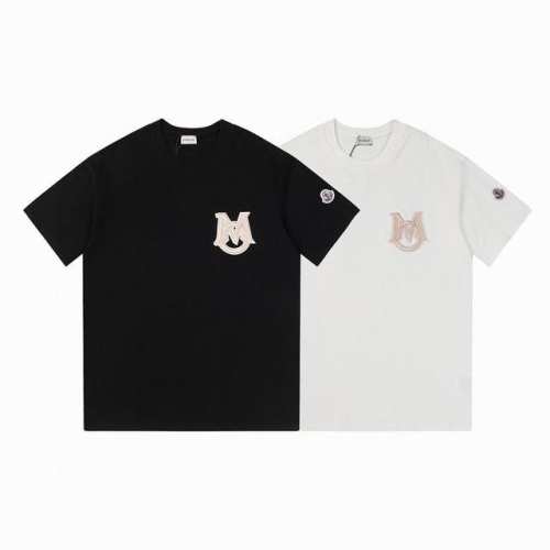 Moncler 蒙口25Ss 经典字母M刺绣Logo袖口小标刺绣徽章情侣圆领短袖T恤-代购品质 独家定制270克32支双纱滑爽棉 质感非常柔软舒服 100%区别