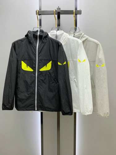 新品 芬迪渠道精品.2025Ss春夏新款运动服夹克防晒服外套！防晒衣经典之余增添了与时俱进的时尚感,型男靓女的最佳选择.新型轻量绢丝纤维尼龙面料,轻盈透气,绗缝