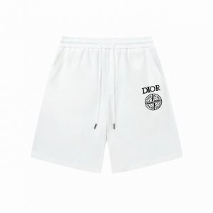Dior 迪奥 联名石头岛限定系列 2025新款 轻奢主义 激光立体凸胶联名字母Logo 男女日常通勤穿搭必备 休闲短裤 定制毛圈面料 松紧+抽绳可调节裤腰 腰