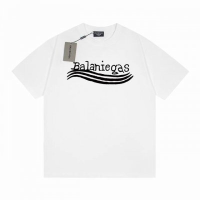 款号6706 重磅面料300克双纱Balenciaga巴黎世家流体字母经典款印花短袖 从面料到辅料全部跟足Zp 进口松井公司浆料印花绝不开裂 三标齐全 原版包装