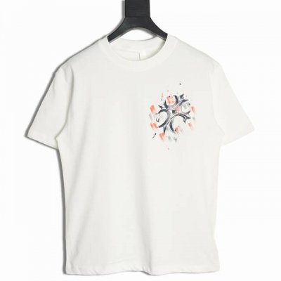 Chrome Hearts 克罗心 彩绘十字架短袖T恤 采用直喷进口机器印花 五金辅料均开磨定制 正确配置 黑色2025克罗心正品包装 克定制定染双纱棉 版型大
