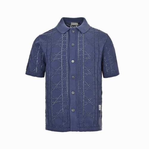本地自取：230 dior/迪奥 24Ss 镂空针织短袖开衫 这款短袖衬衫致敬经典的 Dr 标识。采用米色棉质和山羊绒混纺网眼针织面料精心制作，通体饰以藤格纹图