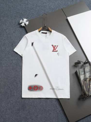 louis Vuitton 路易威登 1V 微宽版型Xs S M L 25Ss 1V 新品专柜走秀款 满印渐变喷墨大Logo短袖T恤，男女同款！短袖不在千篇一律