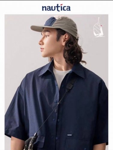 go Out联合出品 Nautica White Sail 白帆 Ss25 日系中性时尚休闲舒适户外短袖衬衫 户外钓鱼衬衫 Nautica白帆衬衫夏日City