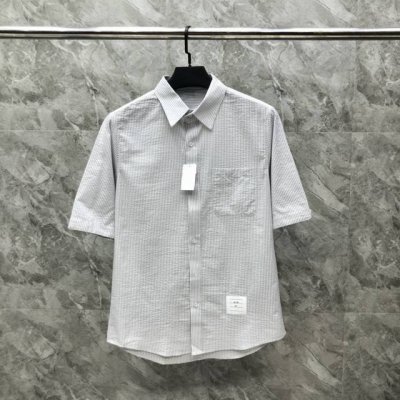 P200条纹短袖衬衫 Cs8887 码数：0-4 颜色：灰、蓝