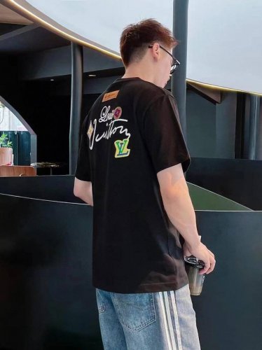 咨询 Louis Vuitton 路易威登Lv 25Ss前后刺绣花卉字母圆领短袖T恤