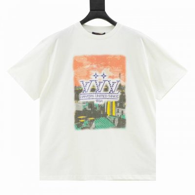 Louis Vuitton 路易威登 屋顶晚霞烫钻短袖 原10,800购入，采用15S平织优质棉克重230G ，搭配32S双纱1*1拉架螺纹，面料螺纹同缸定染。