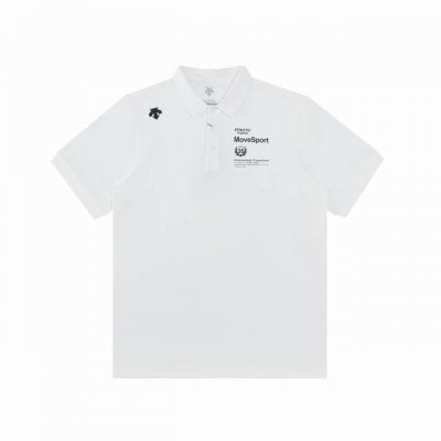 夏季新品 Descente迪桑特综训训练系列运动健身男女同款短袖polo衫 -此款面料采用冰丝无痕抗皱面料，不变形，不褪色，袖口下摆均采用热压封边，上身挺阔有型