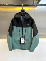 Arc‘Teryx 始祖鸟 顶级版，自带救援反射器 Alpha系列 Sv 第7代 Gore-Tex Pro 刺绣Logo图案休闲运动连帽拉链硬壳冲锋衣，阿尔法S