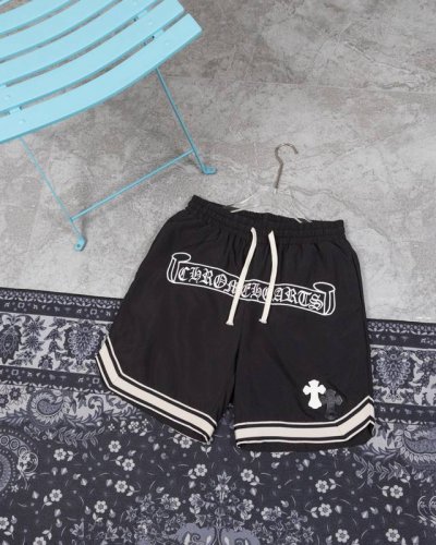 款D07 克罗心 Chrome Hearts 24Ss 克罗心裆前梵文字母刺绣Logo织带短裤 精选高精度酷丝绵精梳面料 清爽丝滑透气 告别厚重感 清清爽爽 全