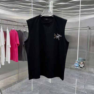 始祖鸟 2025夏季新款 无袖背心 个性印花 男女同款 S M L Xl Xxl 五个码 黑色 白色