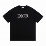 上新 本地最 Dior迪奥新款胸前渐变色花卉字母刺绣短袖 多样的花朵为Dior标识上衣赋予挚爱浓情 宽松版型显瘦包容性极好 圆领设计修饰了脖颈线条 胸前的立体刺