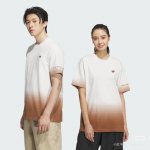 新款上新 2025Fw全网首发，爆款 Adidas阿迪达斯三叶草落肩渐变短袖 男女同款，采用210克双纱全棉渐变色面料，穿起来可甜可盐了！ 渐变色的设计已经让越