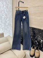cx025#新款牛仔裤 Loewe 绣花 弹力牛仔棉显瘦牛仔裤 26-30码