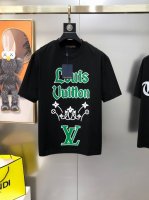 Lv 路易威登2025春夏新款原单男士圆领短袖T恤 专柜同步售卖 爆款高端品质 高版本 Os版型阔版 印胶印花字母Logo图案设计 定制进口双股100%纯棉面料