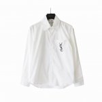 实拍细节图+尺码表 圣罗兰Ysl 23Ss 刺绣Logo衬衫 独家发售 面料采用纯棉定制面料 刺绣前面口袋 专属Ysl重工刺绣 后背与前面相对称 Ins爆款 颜