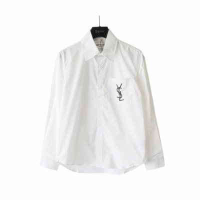 实拍细节图+尺码表 圣罗兰Ysl 23Ss 刺绣Logo衬衫 独家发售 面料采用纯棉定制面料 刺绣前面口袋 专属Ysl重工刺绣 后背与前面相对称 Ins爆款 颜