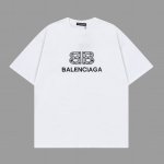 2025Ss Balenciagaba家 春夏新品 280G平纹双纱 短袖立体绣花简单百搭男女同款 码数Xs S M L