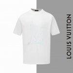 款号#Z90 lv 链条刺绣标志圆领短袖 louisvuitton官网一致款式 面料 32支双纱280克纯棉面料 同缸同色织染螺纹 颜色一致 工艺 进口机器万针