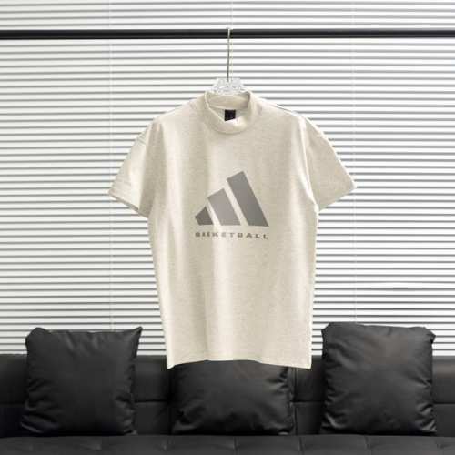工厂p直供 Adidas丨阿迪达斯Basketball篮球运动短袖T恤 配色：杂灰色收口领 尺码：Xs-Xl