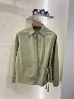Gucc*2025新品上架 牛仔系带衬衫短裤套装 定制Yb斜纹棉牛仔材质 多重酵素水洗工艺 完美还原Yb草绿色 长袖衬衫短裤套装 打造上长下短好比例 简约时尚