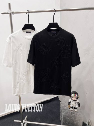 款F52 Lv louis Vuitton 路易威登 重工满印Logo刺绣针织短袖T恤 -本款棉质 T 恤来自路易威登 X 草间弥生合作系列 向艺术家自 200