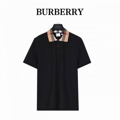 burberry 巴宝莉 经典领口格纹短袖polo衫 1:1经典复刻 合身版型polo 衫 选用专柜优质大网眼布珠地棉面料打造 跟市场上小网眼珠地普通仿货不一样