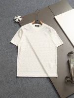 fendi 芬迪微宽版型Xs-L 新款独家限定 25年最新最顶级 毛巾提花绣字母Logo 双袖后背格纹贴布 精美重工艺 310克洗水面料T恤作为奢侈界的龙头，领