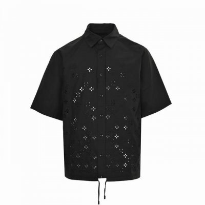 louis Vuitton 路易威登 25Ss 老花镂空刺绣短袖衬衫 专柜 p2 0元购入开发 全身Monogram经典老花花型 配以刺绣镂空工艺 难度天花板还