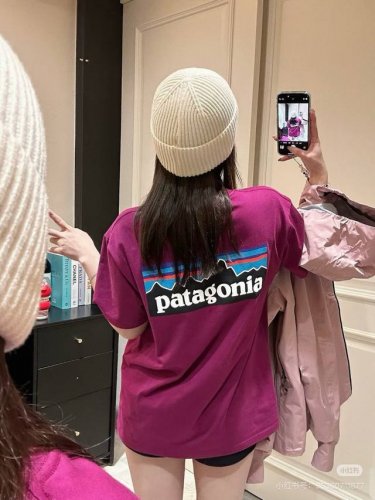 上新 款号: 268# patagonia巴塔哥尼亚经典款系列Organic T-Shirt 男女同款Logo印花短袖Tee -260G有机环保棉，胸口后幅大面