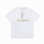 110【隔天到】 ysl 圣罗兰 烫金大字母～标识印花 logo经典精致升级 原版面料 官方同款 短袖T恤 定制260克同缸染面料 手感非常舒服 春夏最新版本