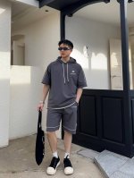 香奈儿 官方同步更新 短袖套装 经典织带点缀 轻盈舒适透气四面弹面料 冰凉冰凉 夏天一定要来一套 必备款 M-3Xl 不可拆卖 下单提供身高体重