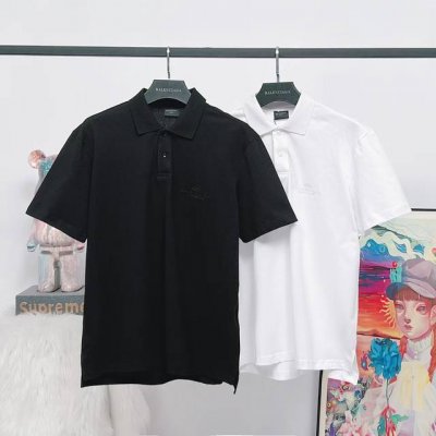 顶级版本 大货挂拍图 #巴黎25Ss新品Bbgarde-Robeinterwined绣花翻领Polo衫短袖# Balenci*Ga巴黎# 面料采用260G巴黎专