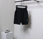 尼龙短裤Stone Island石头岛 石头岛 Ss22 纯色徽标宽松休闲短裤 男女同款三个颜色， 黑色，灰色，米色， M 2Xl