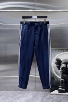 古奇×阿迪 Gucci × Adidas 合作款 2025Ss春秋新款 西裤 九分裤 休闲裤，高端版本！专柜定制面料 透气舒适度高，细节无可挑剔，品牌元素设计理