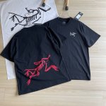 主图+细节图 品质短袖版型超大Arc'teryx 始祖鸟 25Ss 后背大鸟印花Logo图案设计 男女同款圆领纯棉短袖T恤 宽松版 330G全棉精梳棉 高品质