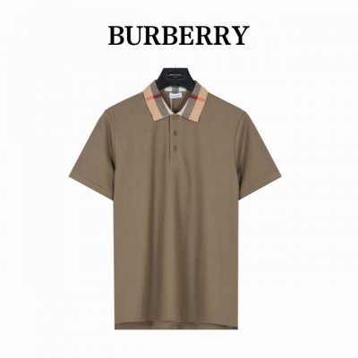 Burberry 巴宝莉 经典领口格纹短袖polo衫 原版品质欢迎对比。1:1经典复刻，合身版型polo 衫，选用专柜优质大网眼布珠地棉面料打造，跟市场上小网眼