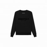 款号278 黑色 顶级版本Fear Of God Essentials Fog胸口后背植绒男女情侣明星同款秋冬纯棉圆领卫衣 第八季最新款植绒Logo帽衫一出 可